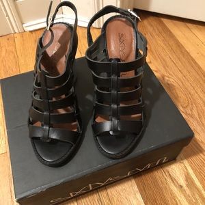 SixtySeven 67 Brandy Leather Heels
